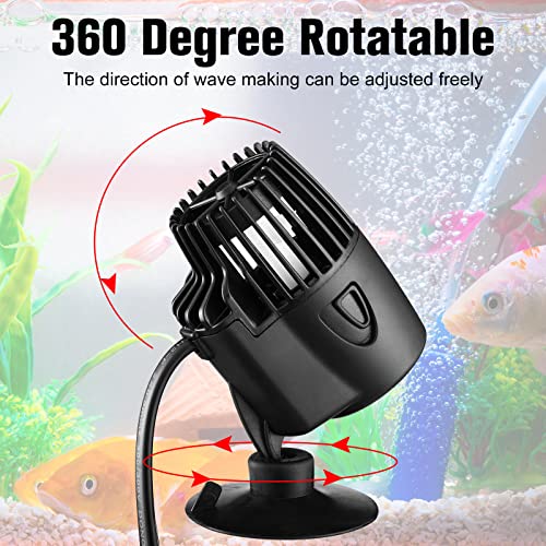 Zhengmy 4 Pcs 800 Gph Aquarium Circulation Pump with Magnetic Suction Base 360 Degree Rotating Wave Maker Submersible Aqua...