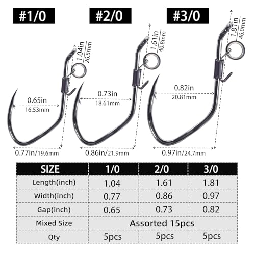 9KM DWLIFE Live Shrimp Hooks 10/15PCS Double Fishing Hooks Shrimp Hooks Fishing Saltwater Keep Alive Bait for Catfish Bass
