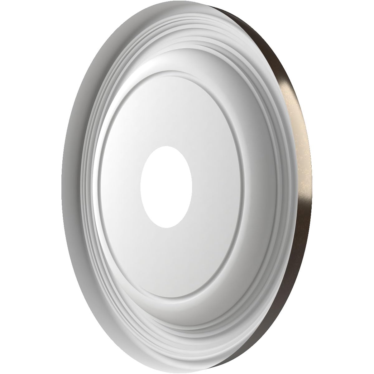16Od X 3 1/2Id X 1 3/8P Traditional Thermoformed Pvc Ceiling Medallion (Fits Canopies Up To 9 1/2), Universal Metallic Rustic Mi