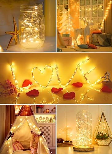 Brightown 24 Pack Fairy Lights Battery Operated String Lights - 7 ft 20 LED Mini String Lights Waterproof Silver Wire Fire...