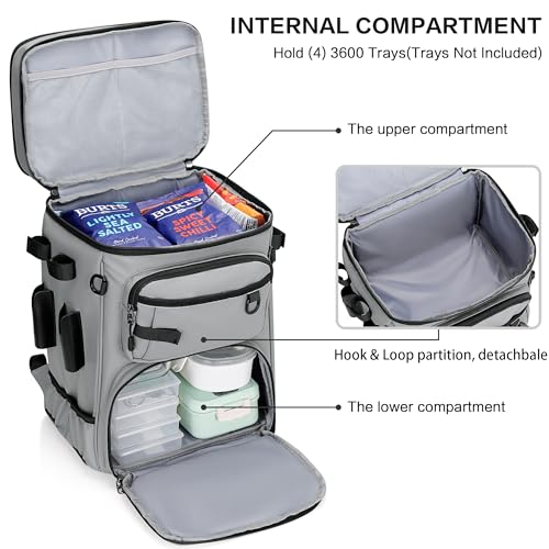 LGAG Fishing Tackle Backpack, Lightweight Waterproof Tackle Box Bag with Rod Holders for Saltwater & Freshwater Fishing, G...