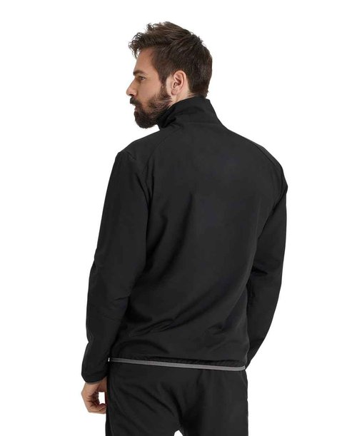 ARENA Unisex Team Sports Panel Front Full Zip Lightweight Athletic Active Workout Warmup Jacket for Men Women,BLACK