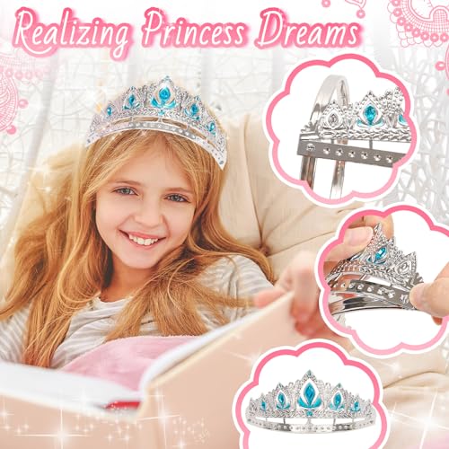 NINAOR Princess Crown Party Favors, 16Pcs Princess Dress Up Tiaras for Birthday Girl Cosplay Accessories, Princess Pretend...