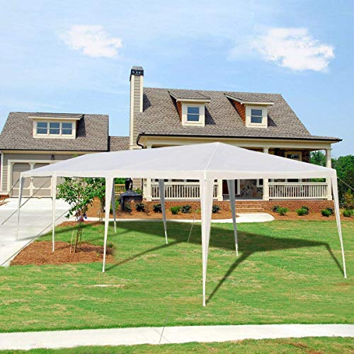 Tangkula 10 x 30 Feet Outdoor Canopy Tent, Wedding Party Tent with 16 Stakes & 8 Wind Ropes, Yard Enclosed for Events, Par...