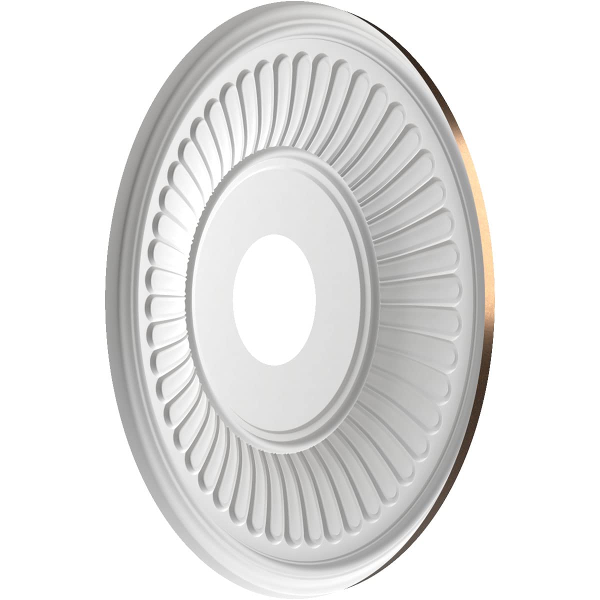 Ekena Millwork Cmp16Becab Berkshire Thermoformed Pvc Ceiling Medallion (Fits Canopies Up To 7), 16Od X 3 1/2Id X 1P, Metallic An