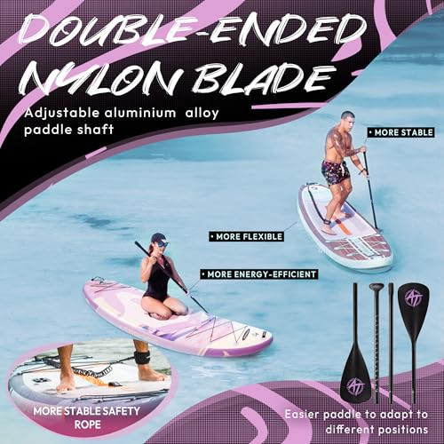 ATPROSS 11'6"x35" Inflatable Paddle Board, 450lbs Extra Wide Stand Up Paddleboard for Adults with Premium SUP Accessories ...