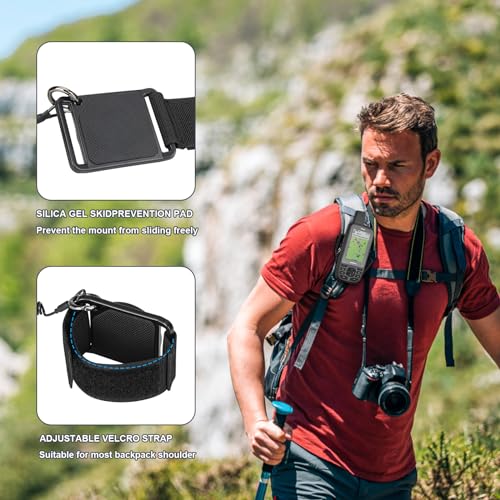 iGuerburn Backpack Tether for Garmin Handheld GPS inReach/eTrex/Rino/Alpha/Oregon/GPSMAP Series - Garmin Spine Mount Adapt...