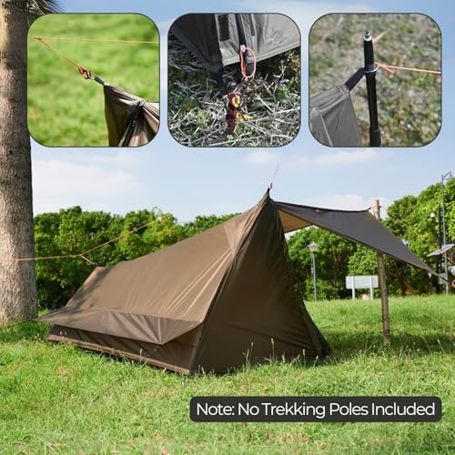 onewind Single Person Backpacking Tent with Footprint, 3 Season Ultralight Tent with Tent Floor Ground Sheet