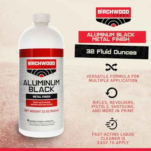 Birchwood Casey Fast-Drying Fast-Acting Aluminum Black Metal Finish for Restoring Scratched and Marred Areas, Gun Cleaning