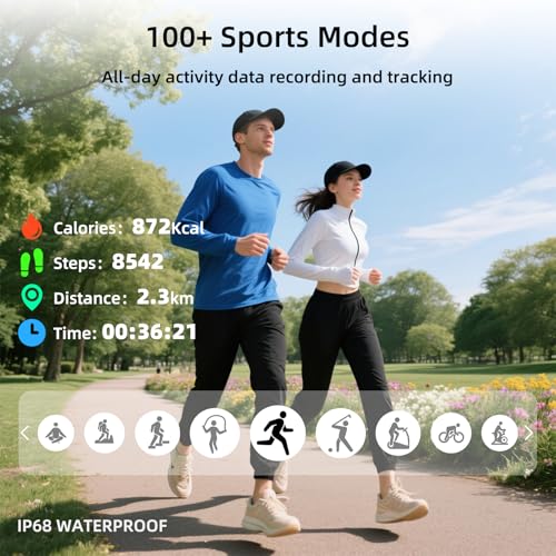 Smart Watch with Built-in GPS and Offline Maps, 1.96" HD Display, Answer/Make Calls, 100+ Sport Modes, Heart Rate/Sleep/Sp...