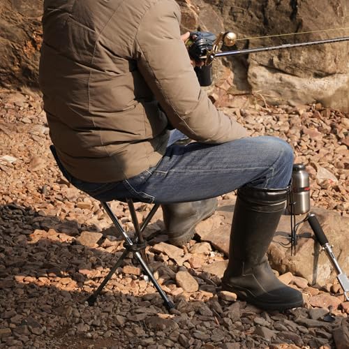 REDCAMP 2 Pack Ultralight Camping stools with Retractable Legs, Portable 3 Legged Tripod Camping Stools for Adults Fishing...