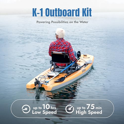 Bixpy K-1 Outboard Motor Kit – Includes K1 Kayak Motor, Wireless Remote & Quick- Release Mount | Ultra-Light Kayak Motor f...