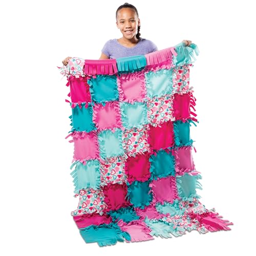 Melissa & Doug Fleece Quilt No-Sew Craft Kit, Multi