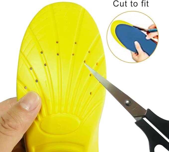 Shoe Insoles for Kids and Women, Memory Foam Insoles, Comfortable Sports Shoe Inserts for Shock Absorption and Relieve Foot Pain, Plantar Fasciitis Arch Support Insoles, S(Women 5-6/ Kids 2-5) Gray