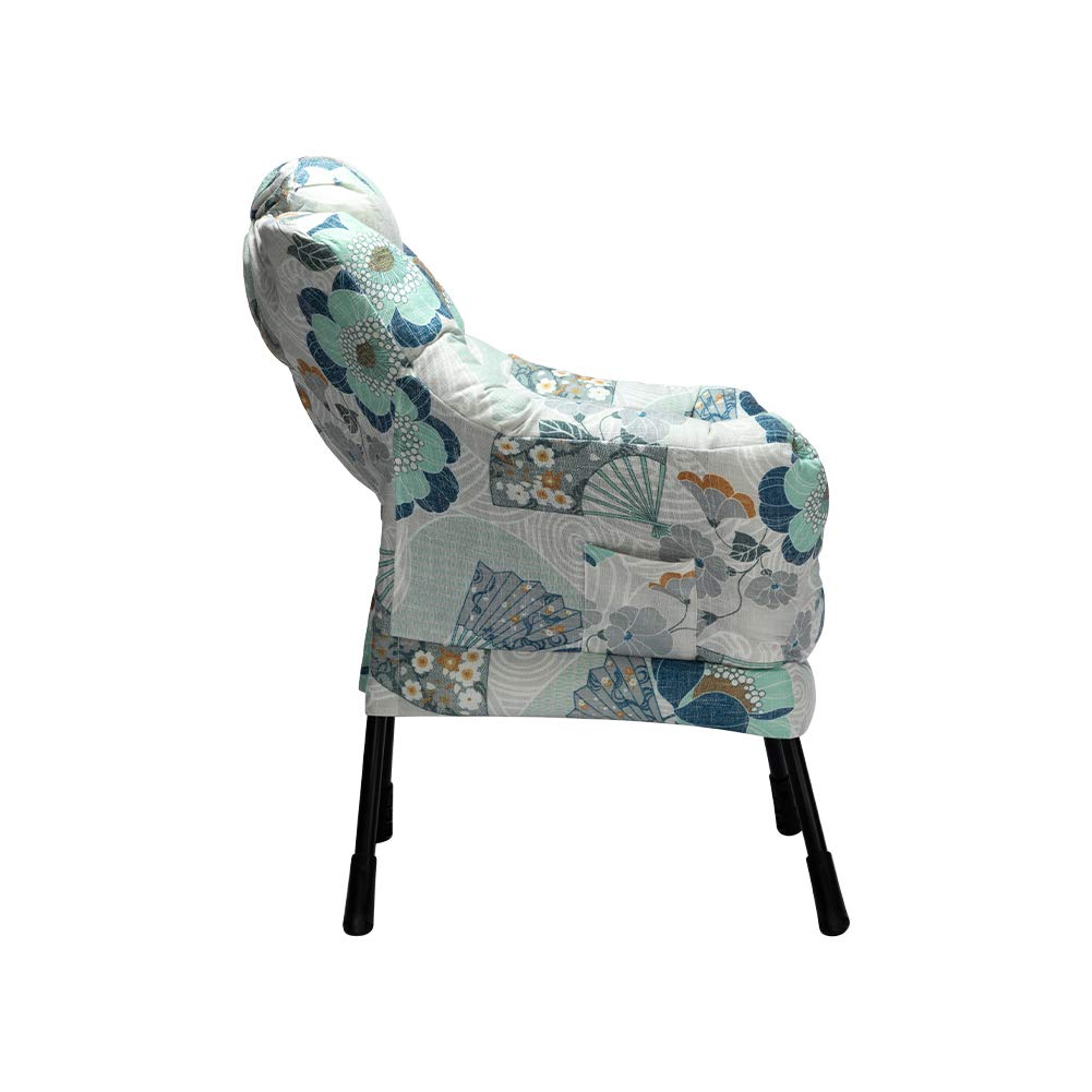 HollyHOME Modern Fabric Large Lazy Chair, Accent Oversized Comfy Reading Chair, Thick Padded Cozy Lounge Chair with Armrest, Steel Frame Leisure Sofa Chair for Living Room, Bedroom, Dorm, Fan Print