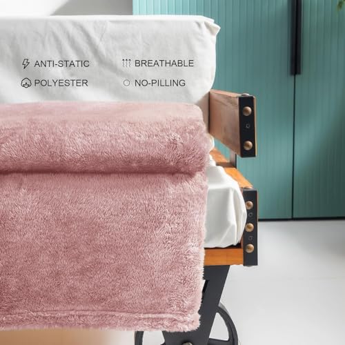 Exclusivo Mezcla Plush Fuzzy Fleece Throw Blanket Extra Large, Super Soft, Fluffy and Warm Blankets for Couch, Bed, All Se...