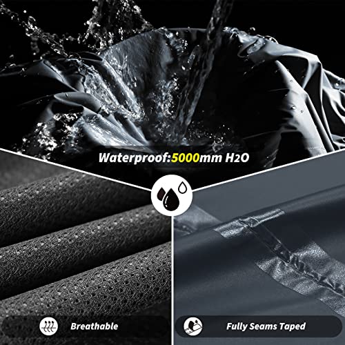 Outdoor Ventures Men's Rain Pants Waterproof Rain Overall Pants Windproof Packable Rain Outdoor Pants for Hiking Fishig Golf