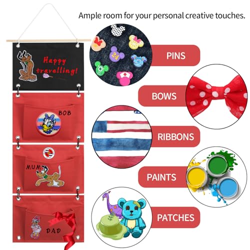 sussie daddy Interchangable Fish Extender FE Pouch for Disney Gift Exchange Single 2, 3 Pockets DCL Hanger Easy Add on Per...