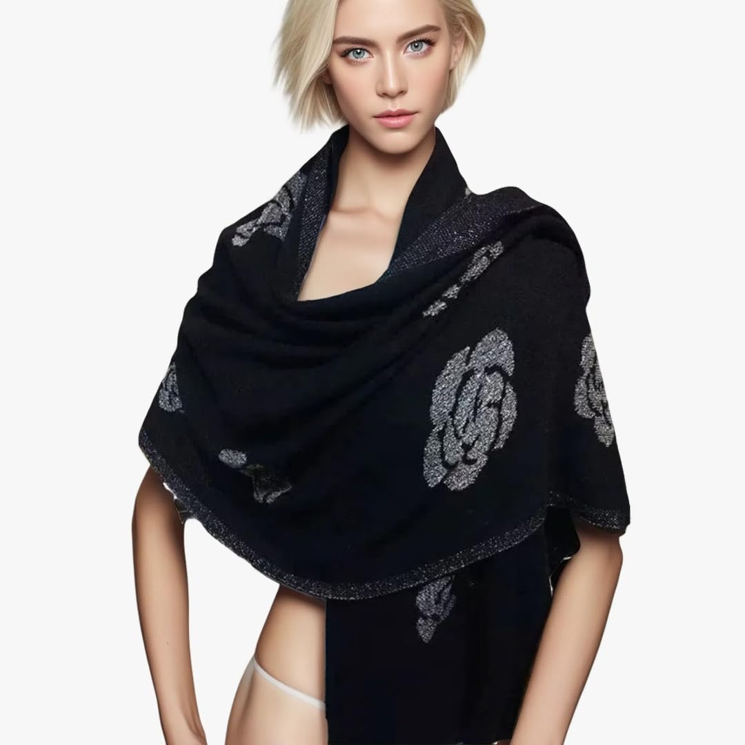 Scarf for Women (A-black, 70.87" x 25.6")