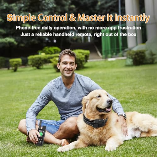 Easehope 3-in-1 Wireless GPS Dog Fence (Industry-First Off-Grid System): No Subscription, No App, Real-Time Tracker, Train...