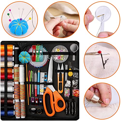 Sewing Kit for Adults,Maxfanay Needle and Thread Kit for Sewing,Professional Sewing Supplies Accessories with Tailor Sciss...