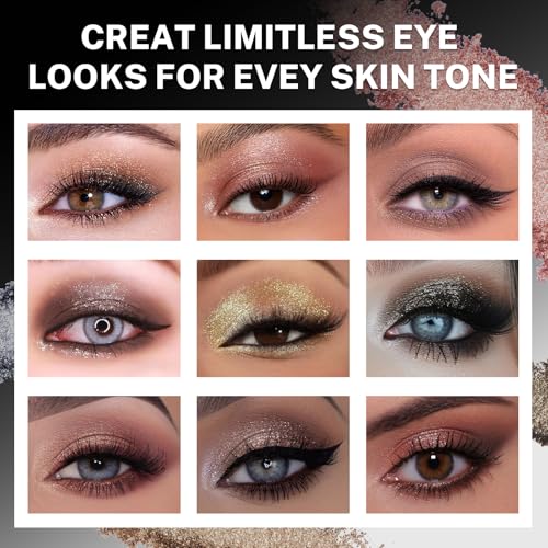 UCANBE Baked Eyeshadow Makeup Palette with Hidden Gems, 16 Colors Nude Eye Shadow with Matte Glitter Metallic Shimmer, Hig...