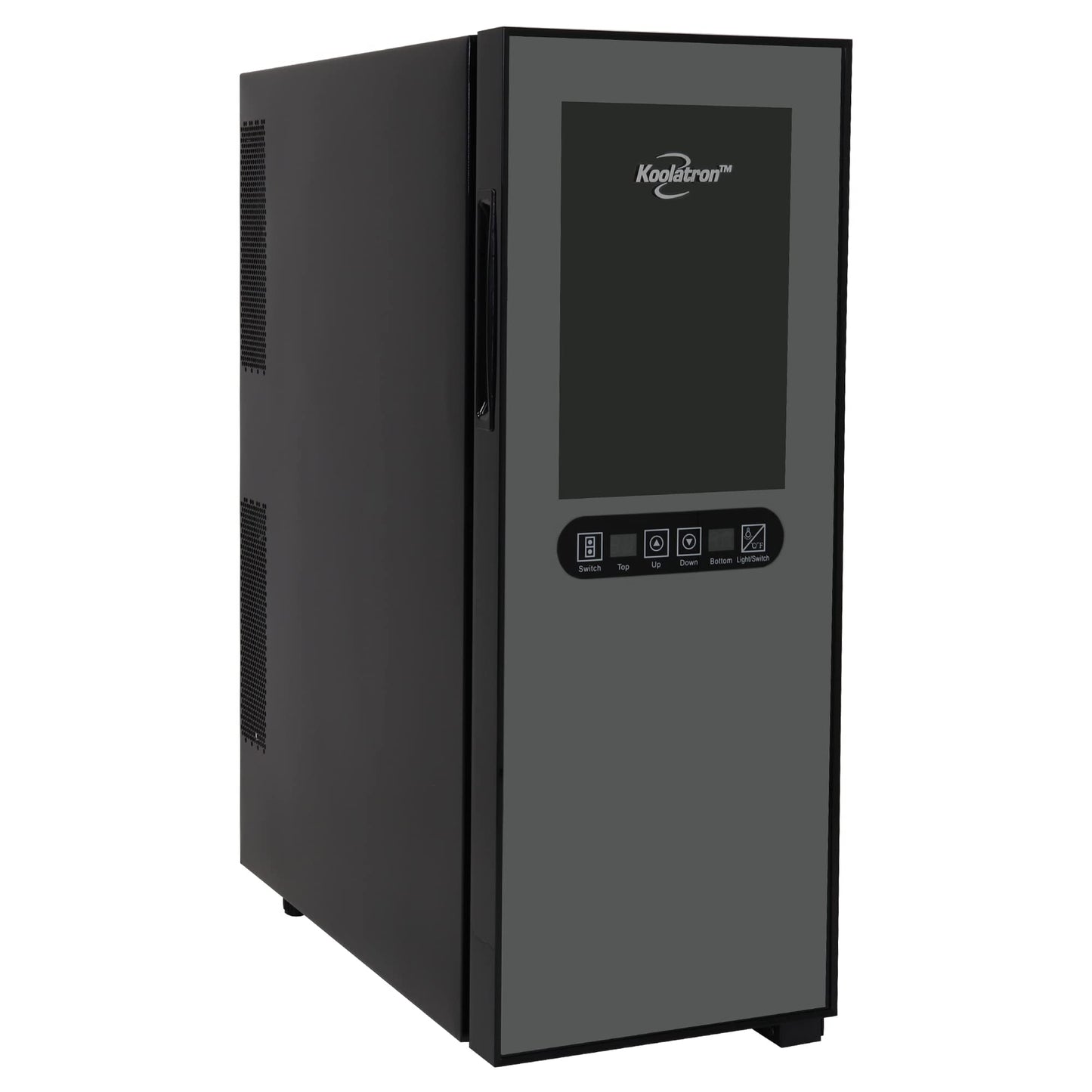 Koolatron Urban Series 12 Bottle Wine Cooler Refrigerator Dual Zone Thermoelectric Wine Fridge Freestanding Wine Cellar for Red White Sparkling Wine Ideal for Kitchen Apartment RV