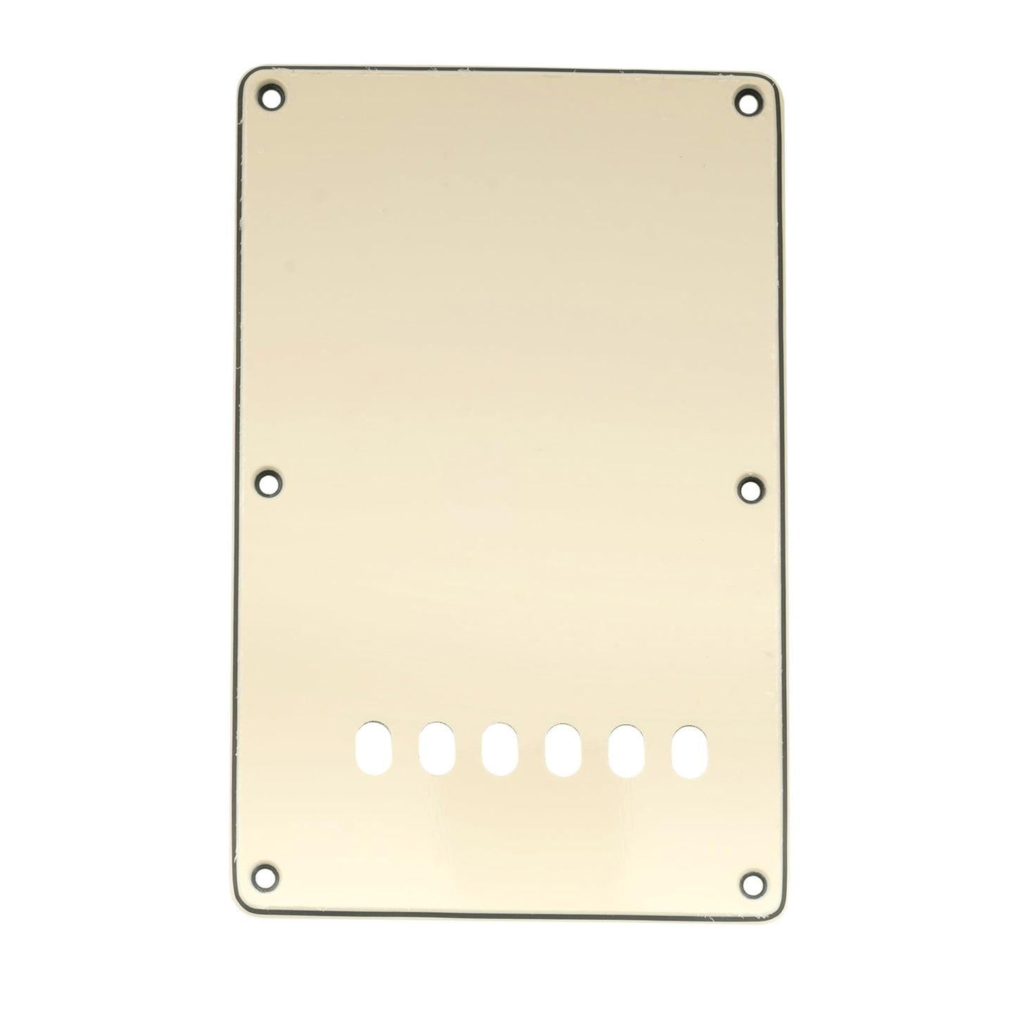 Musiclily 6 Hole Guitar Back Plate Tremolo Cavity Cover Backplate For China Made Squier Guitar Parts,3Ply Cream