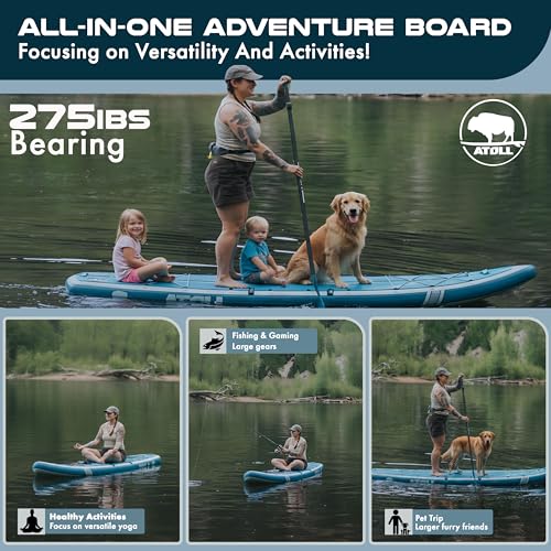 Atoll New Inflatable Stand Up Paddle Board - Enclave 10′6″ Compact/Archipelago 12′6″ Touring/Outrider 12′ All-Around iSUP...