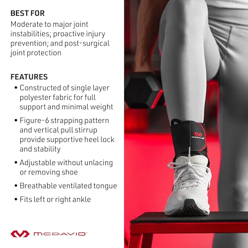 McDavid Ankle Brace Ultralight for Sprained Ankle, Figure 8 Ankle Braces, Lace up Ankle Brace, Ankle Braces for Men and Wo...