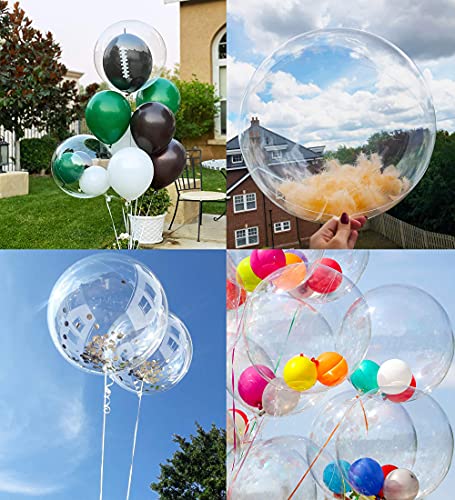 20 Inch Bobo Balloons Bubble Balloons, 20 Pcs Clear Bobo Balloon, Large Transparent Bubble Balloon for Christmas Wedding B...
