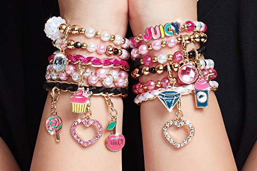 Make It Real - Juicy Couture Pink and Precious Bracelets - DIY Charm Bracelet Kit with Beads for Tween Jewelry Making - Je...