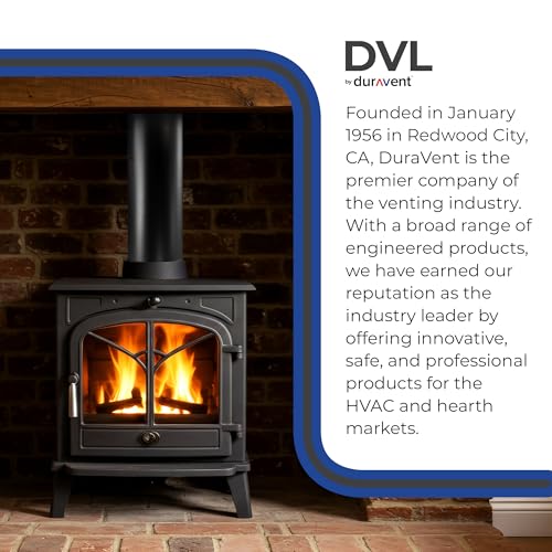 DuraVent DVL 6DVL-24 Easy to Install 6 Inch Galvanized and Stainless Steel Double Wall Wood Burning Stove Pipe to Vent Smo...