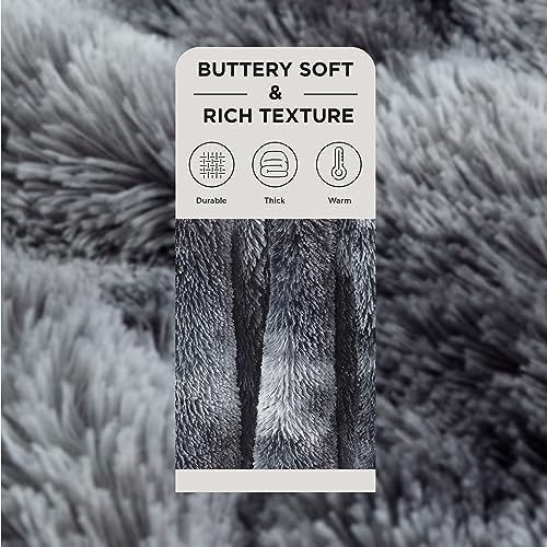 Bedsure GentleSoft Fluffy Fuzzy Faux Fur Throw Blanket for Couch, Soft Sherpa Fleece Cozy Gifts for Women, Plush Bed Blank...