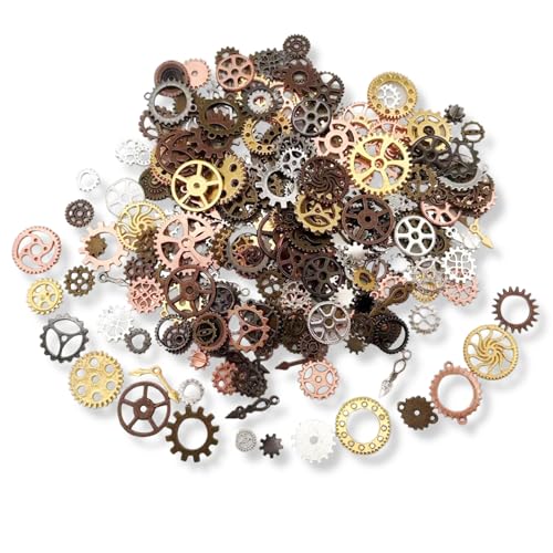 YYHDTYFY Steampunk Gears Accessories Decor DIY Metal Pendants Charms Wheels For Crafting Jewelry Making