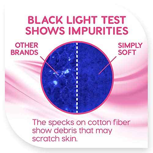 Simply Soft Hypoallergenic Exfoliating Dual Textured Cotton Rounds Pads, 80 Count (Pack of 6)