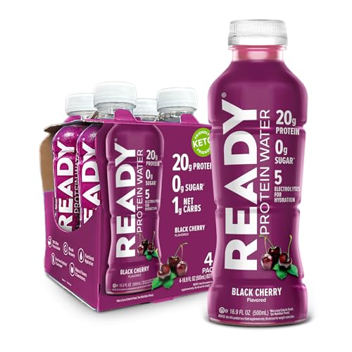 Ready® Clear Protein Water - 20g Whey Protein Isolate, Zero Sugar, Low-Calorie Sports Drink for Hydration & Recovery - Ele...