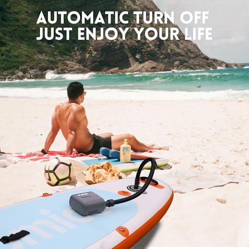 Portable Paddle Board Pump, Electric SUP Air Pump, High Pressure Inflator Rechargeable Battery-Powered for Inflatable Stan...