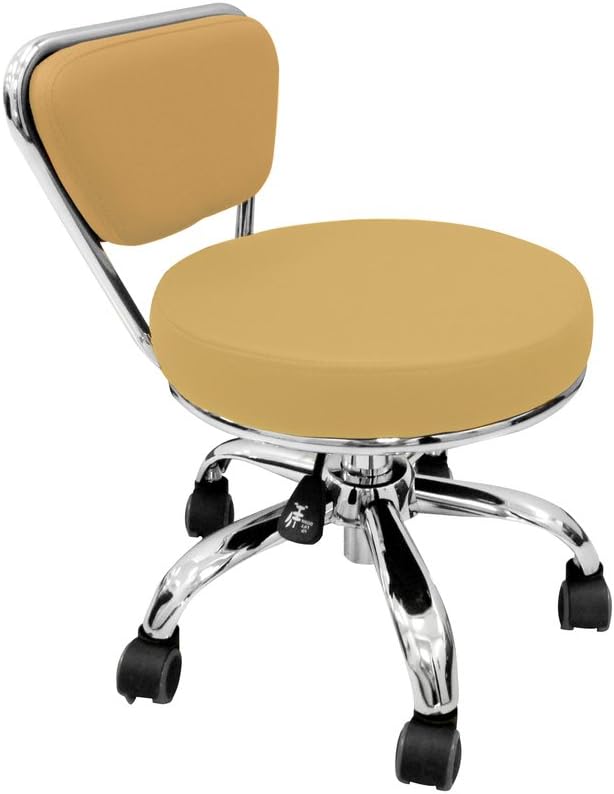 MAYAKOBA Dayton Garage Rolling Seat (Cashmere) Pneumatic, Short Stool with Adjustable Height 13"-15", Perfect for Garage Task, Home Cleaning, Bathroom Short Seat, Technician Task