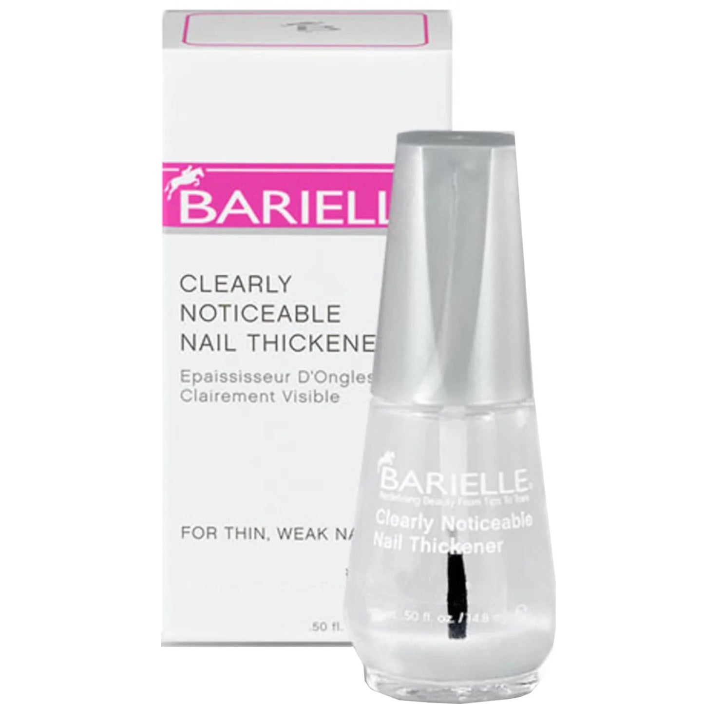 Barielle Clearly Noticeable Nail Thickener, Top Coat Instantly Thickens Nails Up To 50%, Perfect for Damaged Nails, Quick-Drying