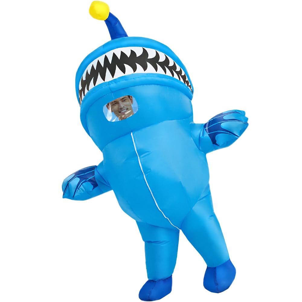 KOOY Inflatable Costume Adult, Fish Costume, Angler fish Costume, Funny Blow up costume for Adult,Halloween Costume for Men Women