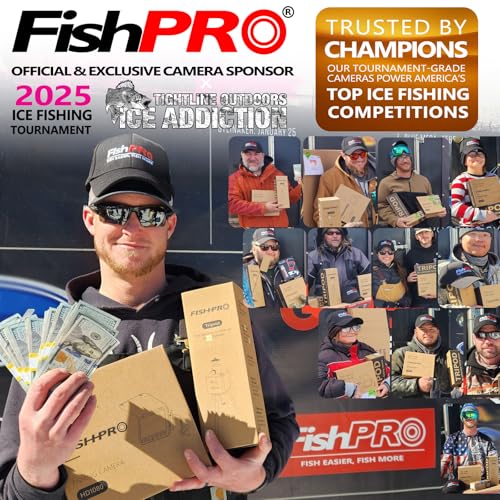 Underwater Fishing Camera FishPRO® HD720P - w/DVR-External 32GB Card, 7'' Ice Fishing Camera [Aluminum Box], Fish Finder I...