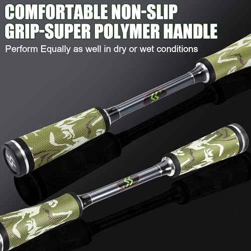 Sougayilang BD Fishing Rod and Reel Combos, Spinning & Casting Fishing Combo,30Ton+24Ton Graphite 2 Pc Fishing Poles with ...