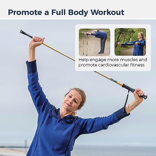 Drive Medical Summit Walking Poles, Adjustable Nordic Walking Poles for Women, Men, Seniors, Trekking Poles, Walking Stick...