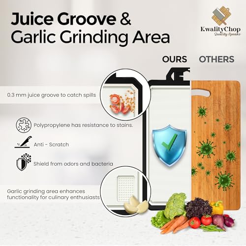 Double-sided Stainless steel cutting board with knife sharpener & stand -17x12" Stainless steel cutting boards for kitchen...