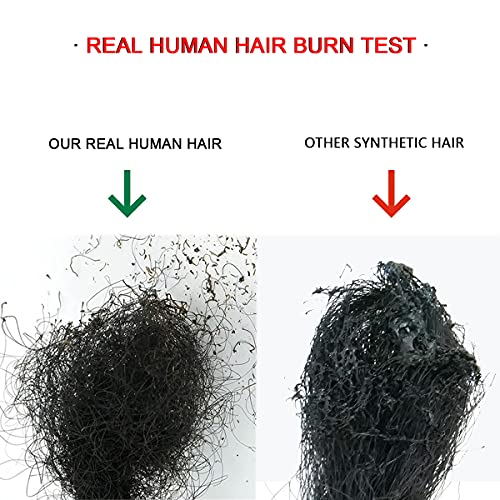 0.6cm Width 6 Inch 100 Strands 100% Human Hair Loc Extensions, Full Handmade Dreadlock Extensions for Men Women Kids Can Be Dyed and Bleached with Needle and Comb Unprocessed Natural Black
