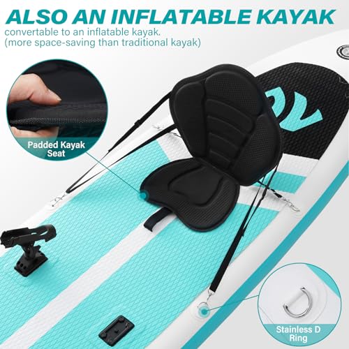 ADVENOR Paddle Board 11'x33 x6 Extra Wide Inflatable Stand Up Paddle Board with Hand Pump,Leash, Adjustable Paddle For Bas...