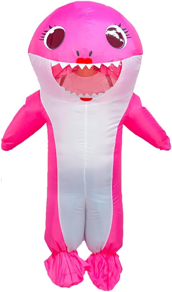 Inflatable Shark Costume for Adult, Halloween Blow up Shark Costume, Funny Party Cosplay Costume Fancy Dress up