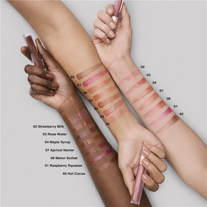 Est  e Lauder Glossy Pout Lip Oil | Plumping & Moisturizing with a Sheer Tint | Includes Hyaluronic Acid + Vitamin E, 04 Maple S