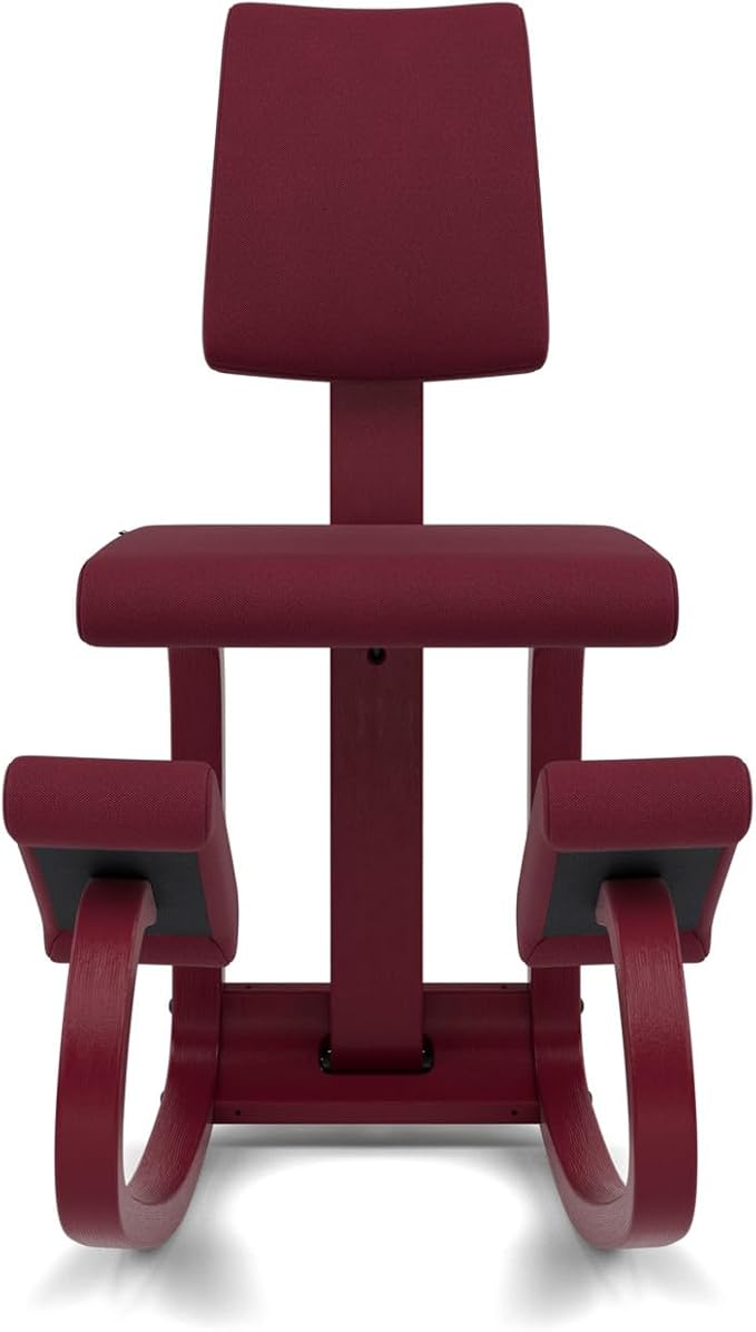 Varier Variable Plus Ergonomic Kneeling Chair with Backrest Monochrome Plum| Active Sitting Posture Support Home Office Desk Chair | 10 Year Guarantee
